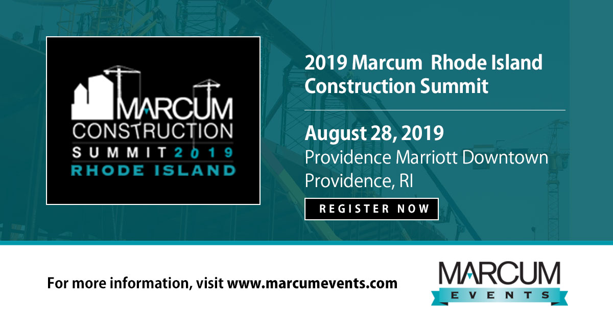 Marcum Rhode Island Construction Summit - August 28, 2019 | Marcum LLP Events | Calendar of ...